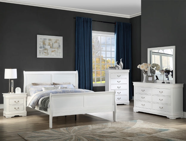 Louis Philip Bedroom Set - White