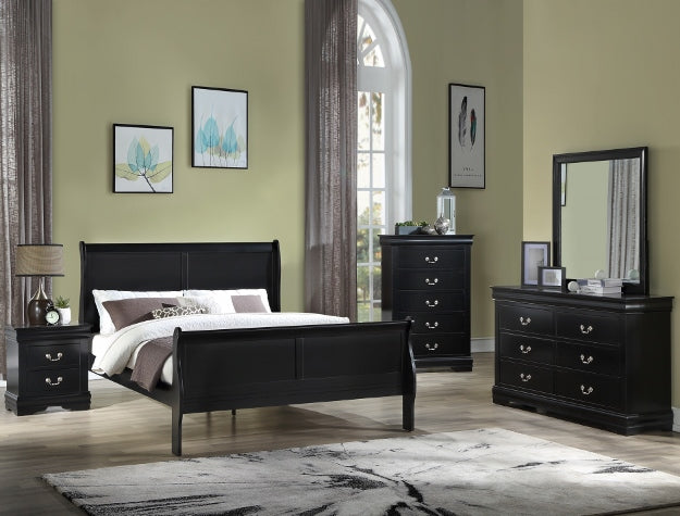 Louis Philip Bedroom Set - Black