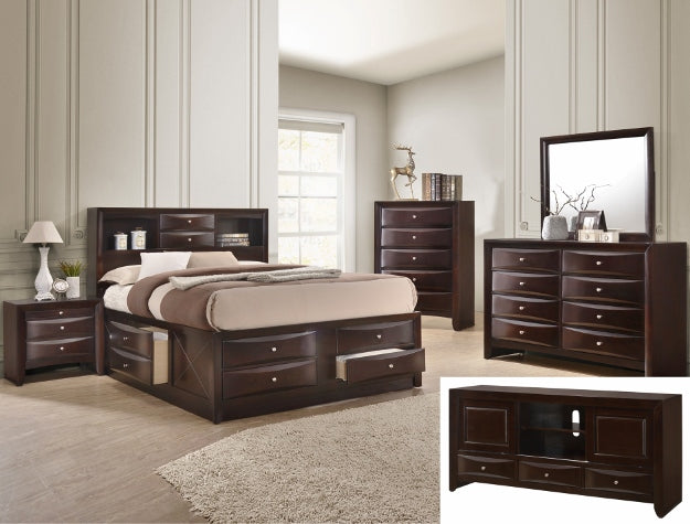 Emily Dark Cherry Bedroom Set