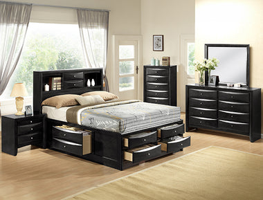 Emily Storage Bedroom Set - Black
