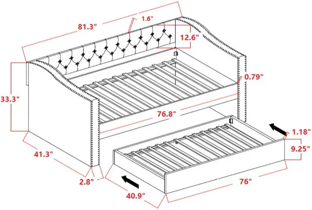 Loretta Grey Day Bed