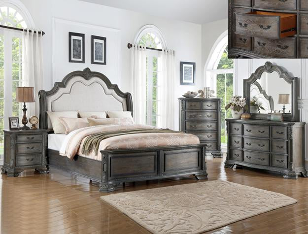 Sheffield Antique Grey Bedroom Set