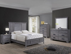 Sarter Grey Wooden Bed