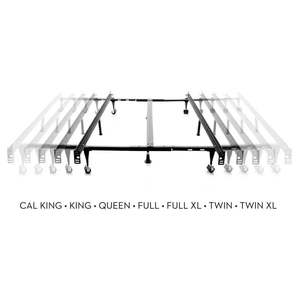 MALOUF Structures 7 Leg Adjustable Metal Bed Frame Adjustable (Twin, Twin XL, Full, Full XL, Queen, King, Cal King) - Mattress Doctor Lafayette