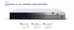 Midtown 12″ Gel Memory Foam Mattress - Mattress Doctor Lafayette